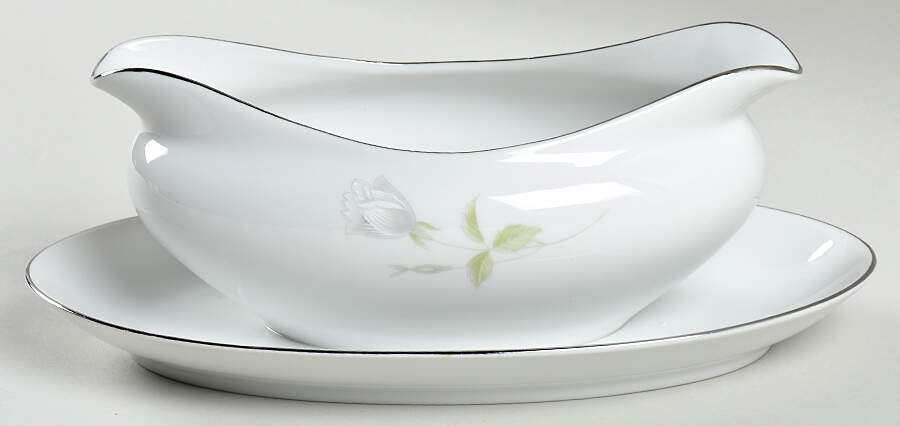 Cindy Gravy Boat with Attached Underplate by Executive House-1