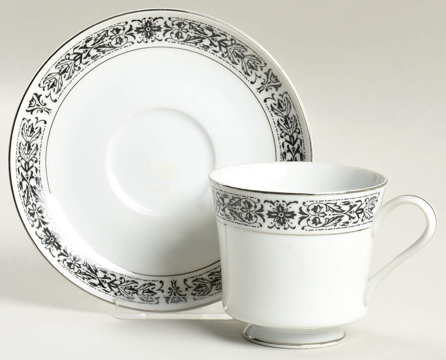 Prestege Footed Cup & Saucer Set by Executive House-1