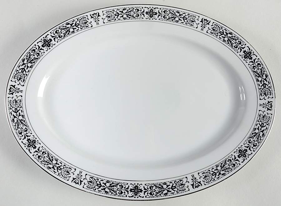 Prestege 14" Oval Serving Platter by Executive House-1