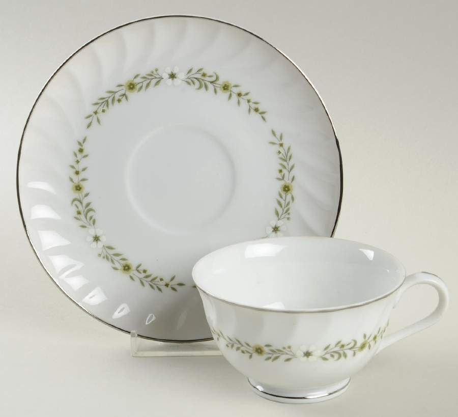 Romance Footed Cup & Saucer Set by Executive House-1
