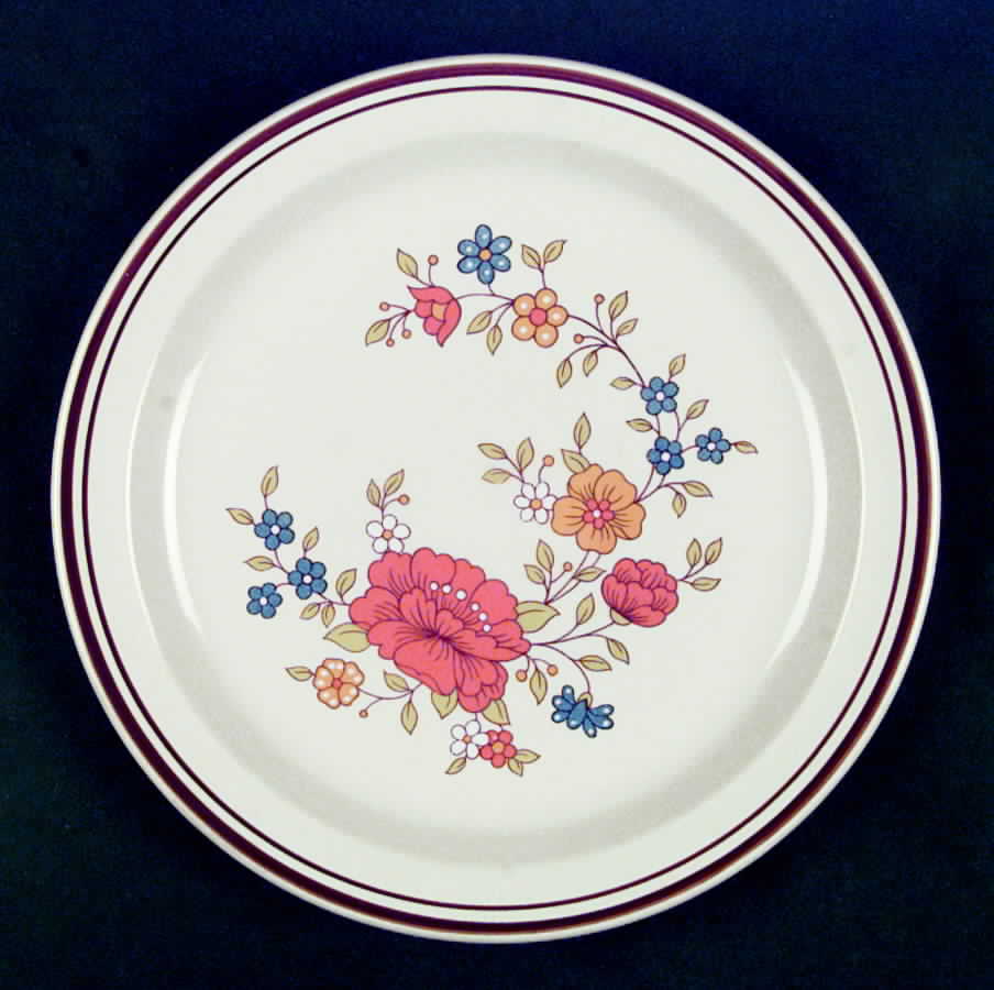 Linda (Double Brown Trim) Dinner Plate by Excel-1