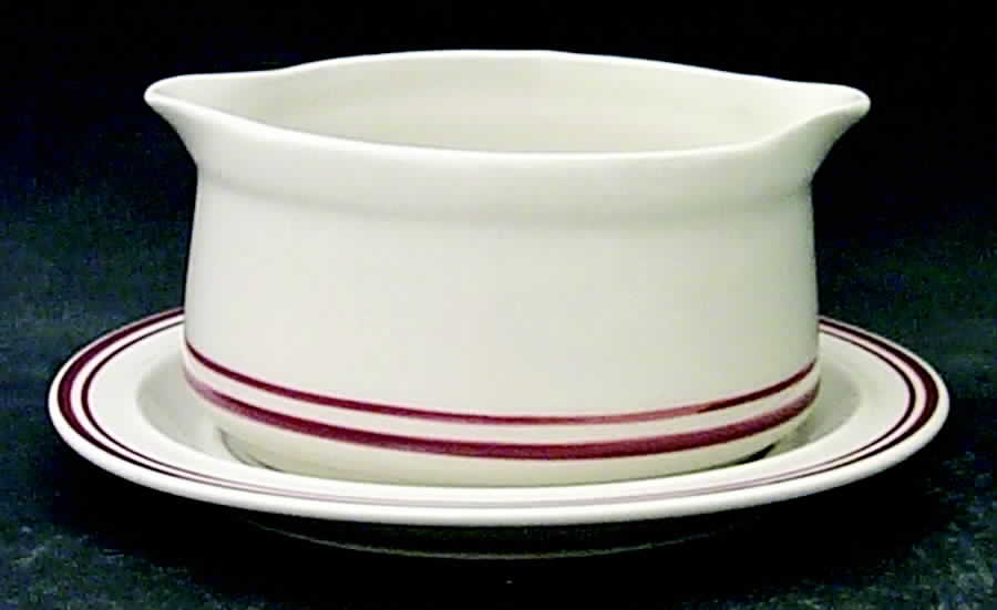Linda (Double Brown Trim) Gravy Boat & Underplate by Excel-1