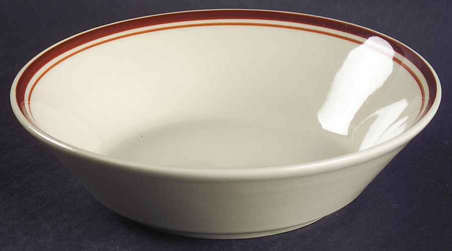 Linda (Double Brown Trim) Coupe Cereal Bowl by Excel-1
