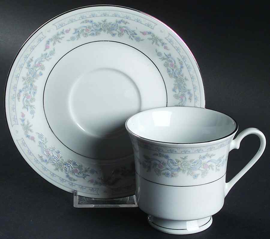 Somerset Footed Cup & Saucer Set by Excel-1