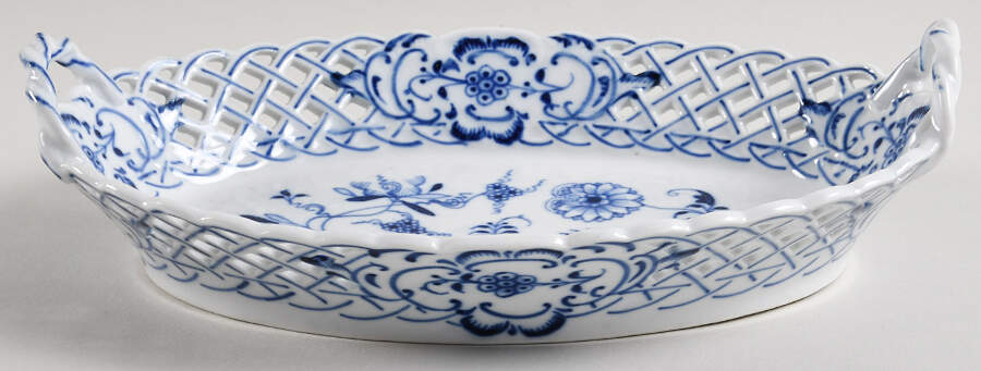 ERT1 9" Oval Pierced Basket by Ernst Teichert-1