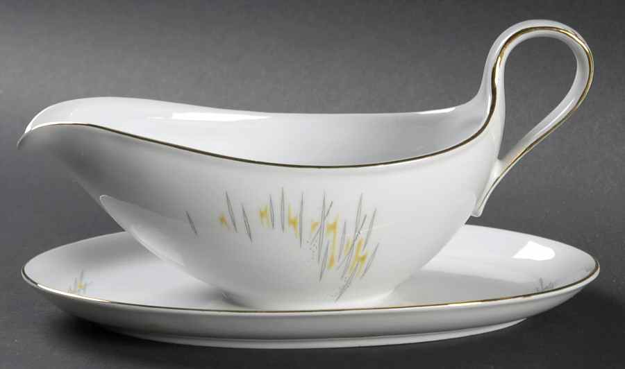 W3180 Gravy Boat with Attached Underplate by Eschenbach-1