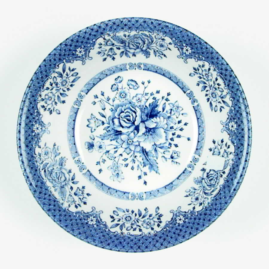 Kew Blue Coupe Cereal Bowl by English Ironstone Tableware-1