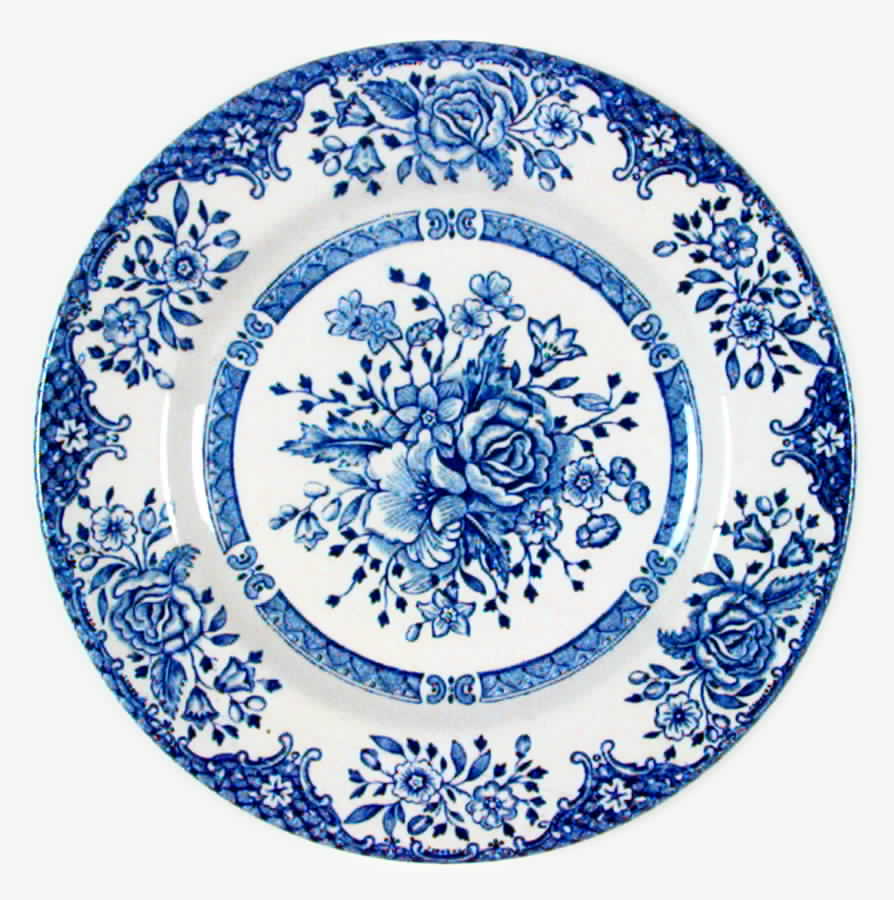 Kew Blue Bread & Butter Plate by English Ironstone Tableware-1