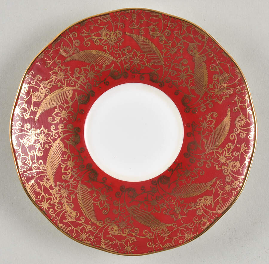 Sovereign Red Saucer for Demitasse Cup by Elizabethan-1
