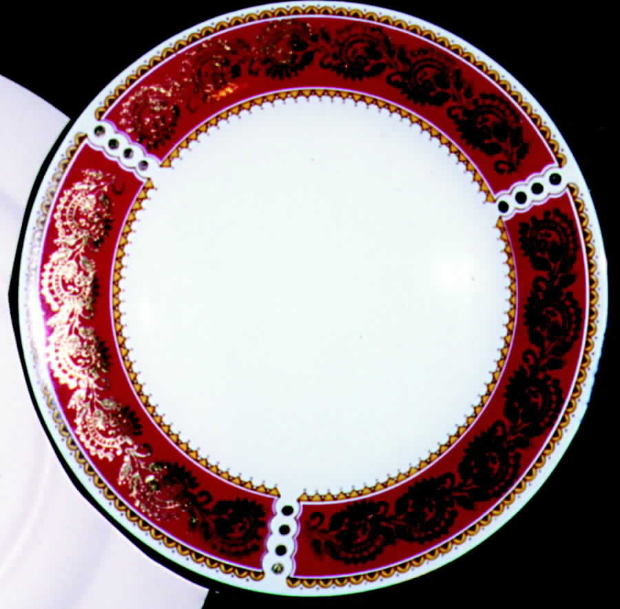 Burgundy Salad Plate by Elizabethan-1