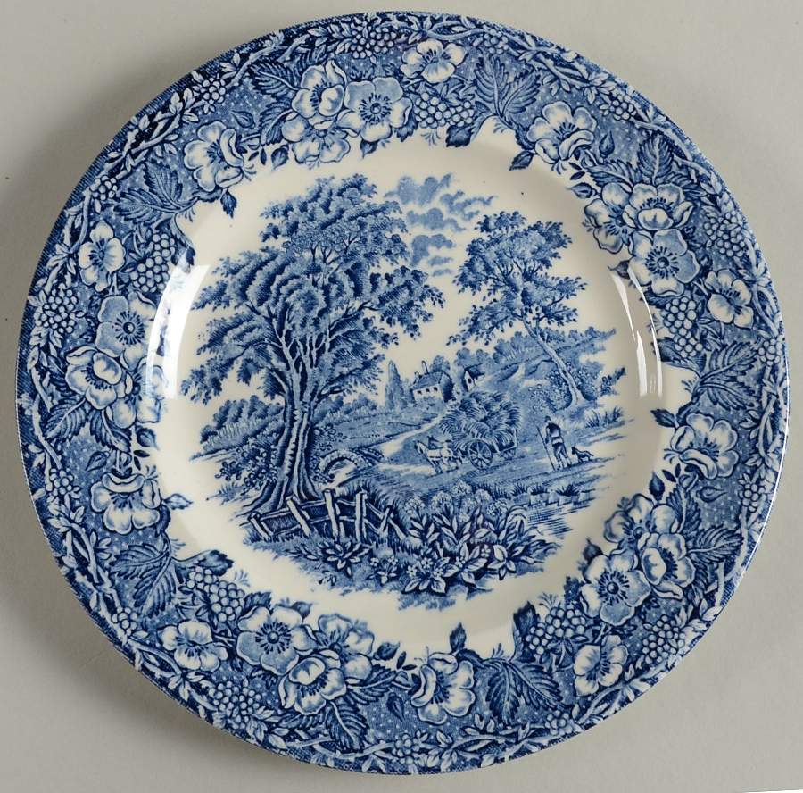 Kingswood Blue Salad Plate by English Ironstone Tableware-1