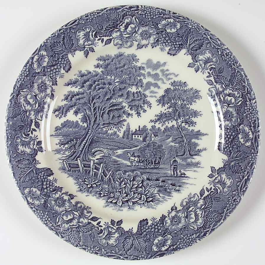 Kingswood Blue Dinner Plate by English Ironstone Tableware-1