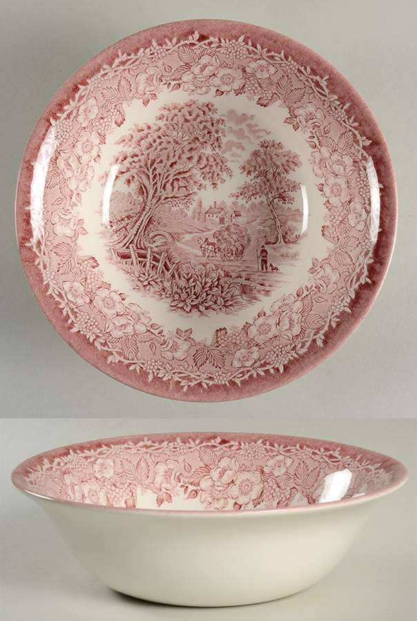Kingswood Pink 8" Round Vegetable Bowl by English Ironstone Tableware-1
