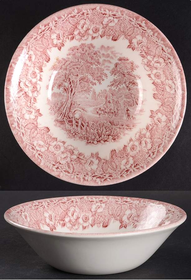Kingswood Pink Coupe Cereal Bowl by English Ironstone Tableware-1