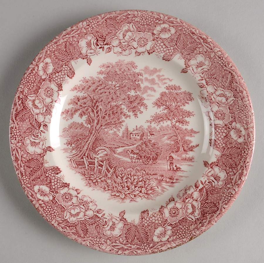 Kingswood Pink Salad Plate by English Ironstone Tableware-1