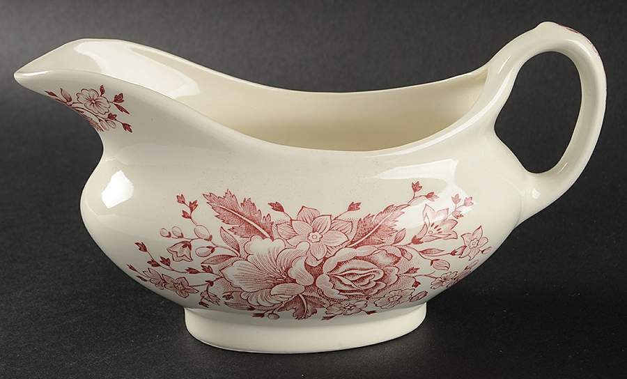 Kew Pink Gravy Boat by English Ironstone Tableware-1