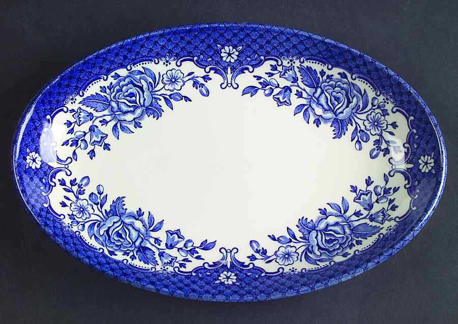 Kew Blue Relish/Gravy Underplate by English Ironstone Tableware-1