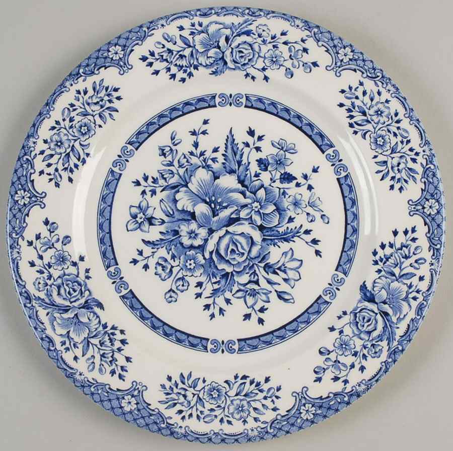 Kew Blue Dinner Plate by English Ironstone Tableware-1