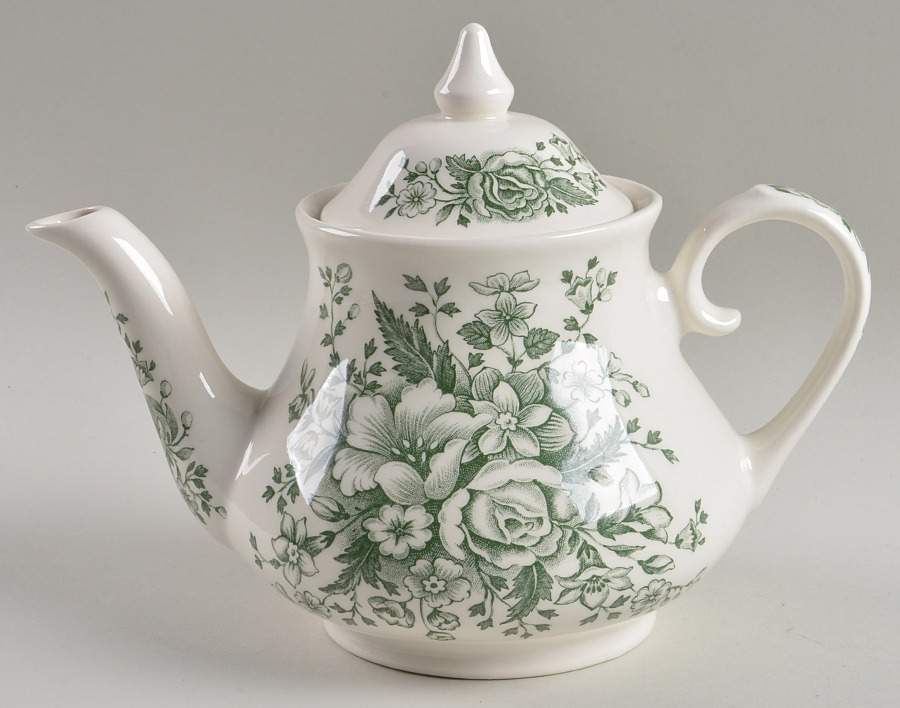 Kew Green Teapot & Lid by English Ironstone Tableware-1