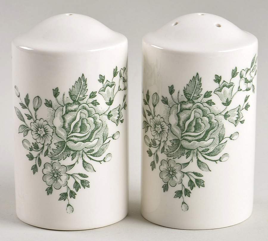 Kew Green Salt & Pepper Set by English Ironstone Tableware-1