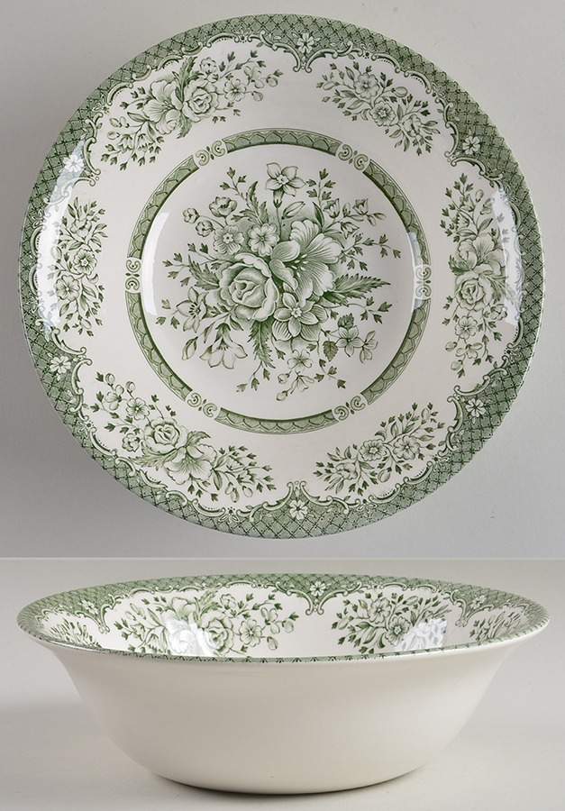 Kew Green 9" Round Vegetable Bowl by English Ironstone Tableware-1