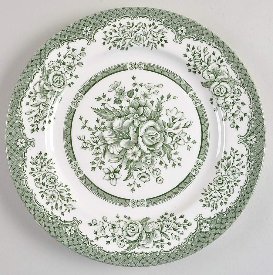 Kew Green Large Dinner Plate by English Ironstone Tableware-1