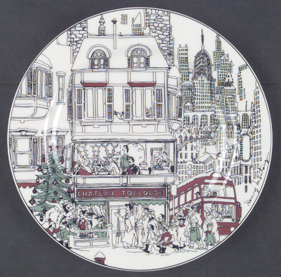 Le Restaurant Christmas Salad Plate by Epoch-1