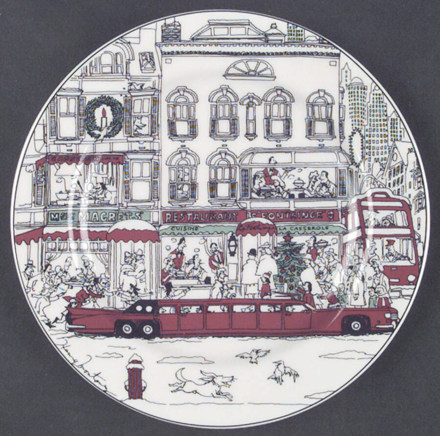 Le Restaurant Christmas Salad Plate by Epoch-1