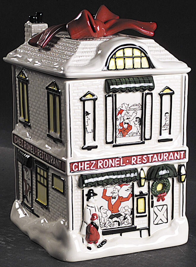 Le Restaurant Christmas Candy Jar & Lid by Epoch-1
