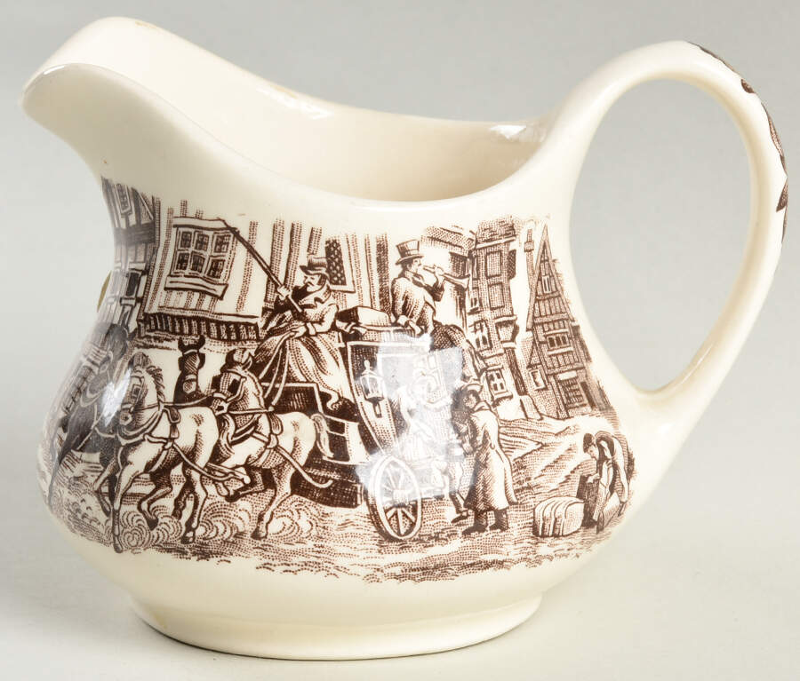 Dickens Series Brown Creamer by English Ironstone Tableware-1