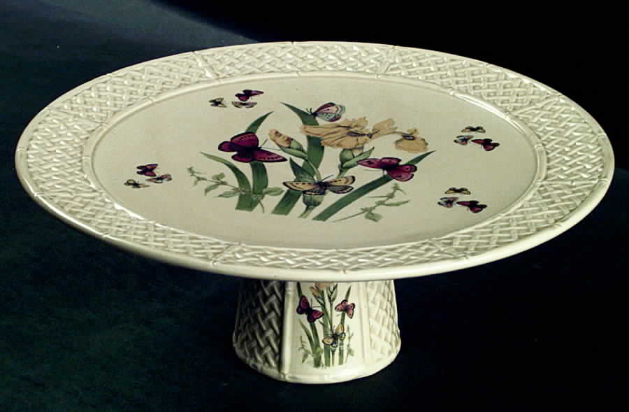 Butterfly Garden Trellis 10" Diameter Pedestal Cake Stand by Enesco-1