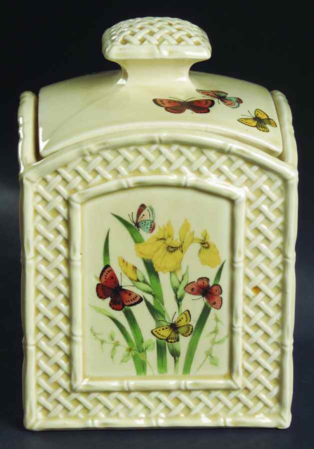Butterfly Garden Trellis Medium Canister & Lid by Enesco-1
