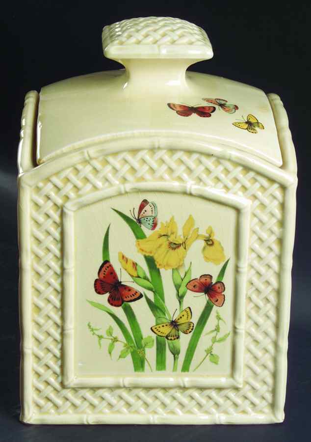 Butterfly Garden Trellis Extra Large Canister & Lid by Enesco-1