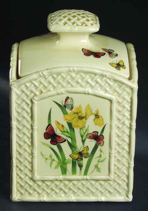 Butterfly Garden Trellis Large Canister & Lid by Enesco-1