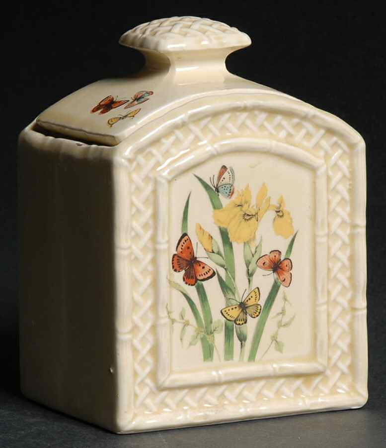 Butterfly Garden Trellis Sugar Bowl & Lid by Enesco-1