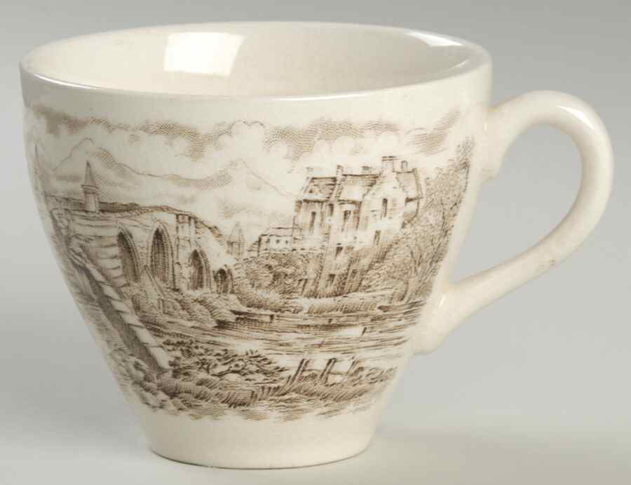 Castles Brown Flat Cup by English Ironstone Tableware-1