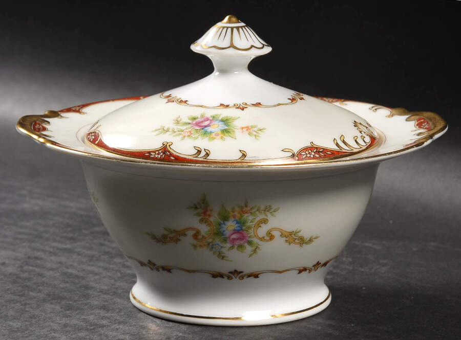 EMP41 Sugar Bowl & Lid by Empress (Japan)-1