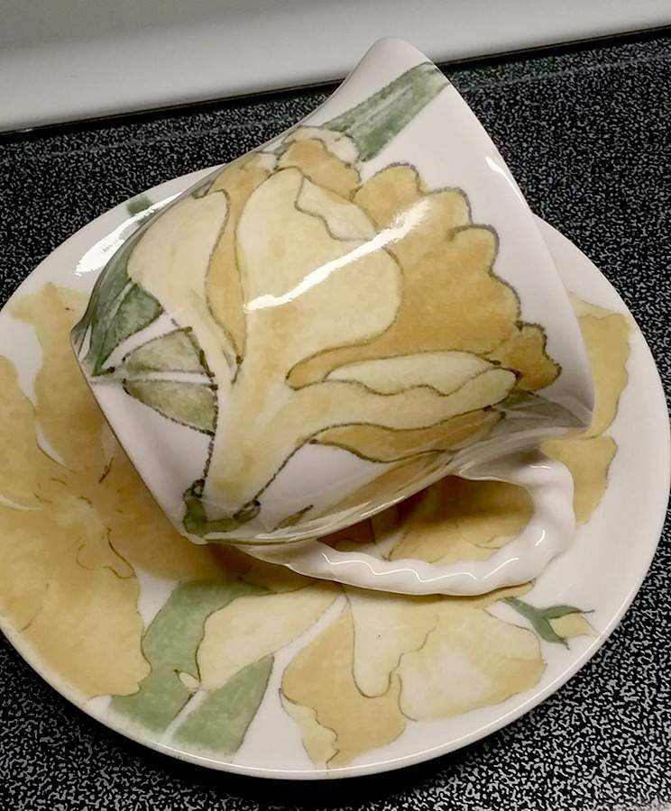 ERN5 Flat Cup & Saucer Set by Ernestine-1