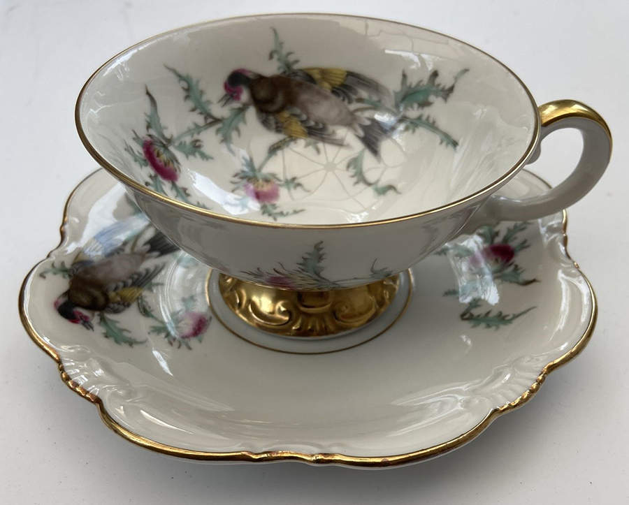 1463 Footed Cup & Saucer Set by Eberthal-1