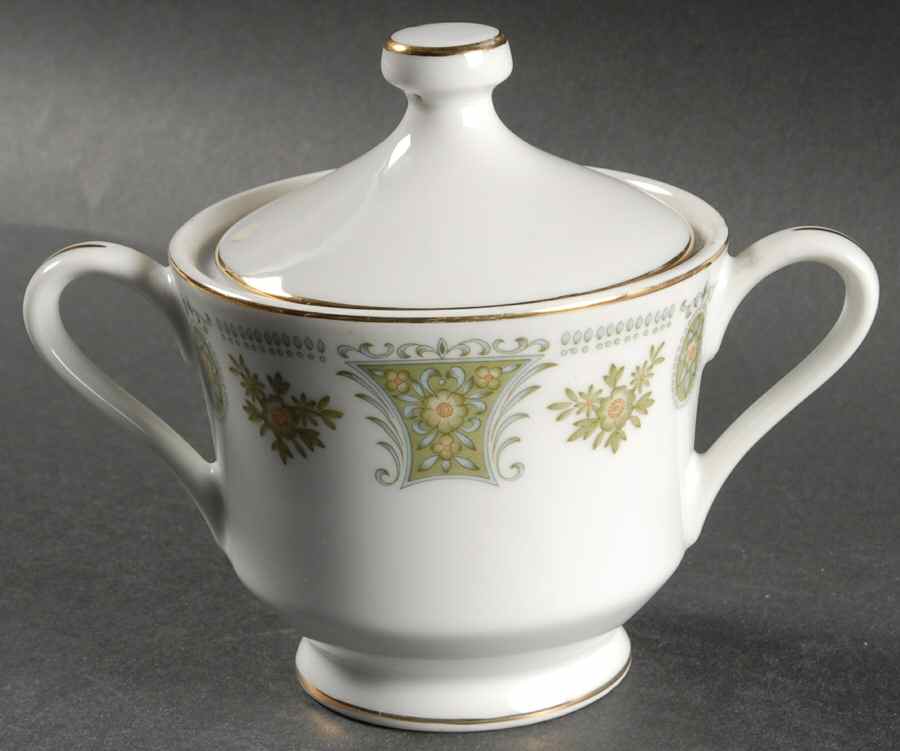 Fleurette Sugar Bowl & Lid by Everbrite (Japan)-1