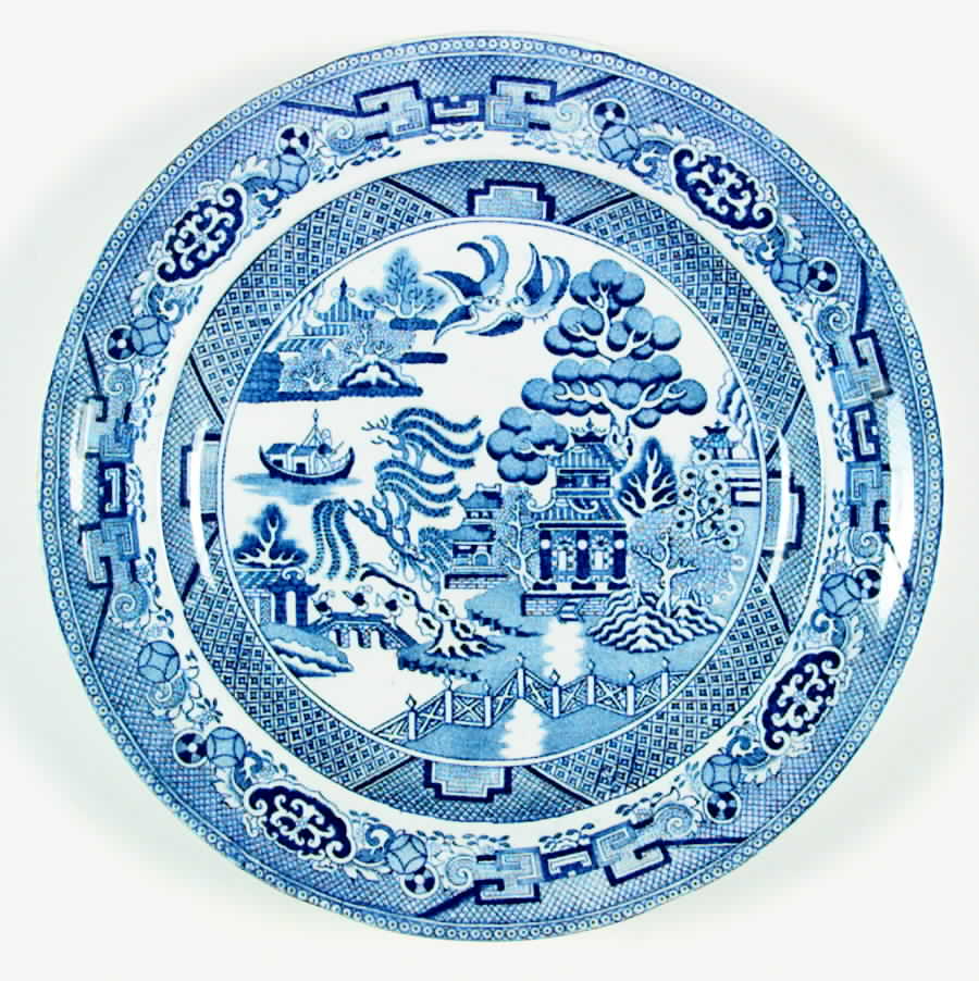 Blue Willow Dinner Plate by Edge Malkin-1