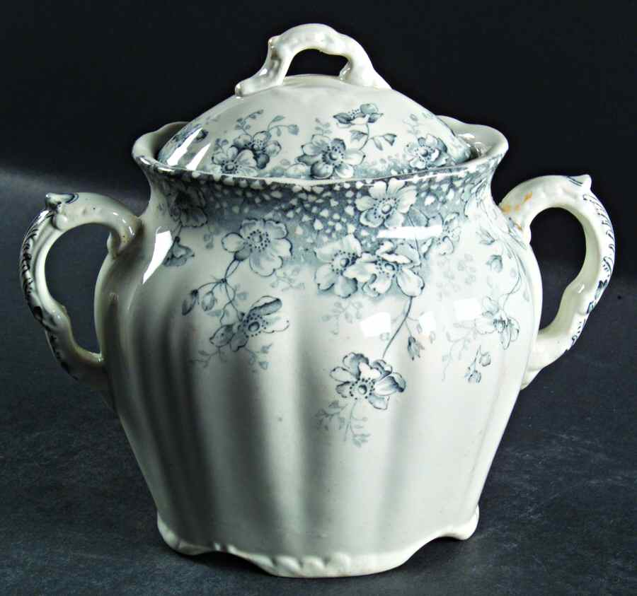 Summertime Blue Sugar Bowl & Lid by Edge Malkin-1