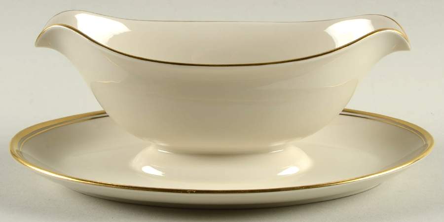 Contessa Gold Gravy Boat with Attached Underplate by Edgerton-1
