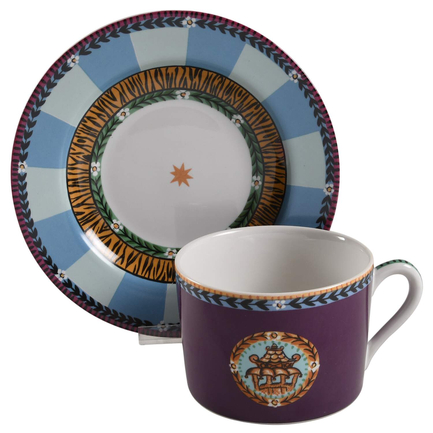 Katmandu Jumbo Cup & Saucer Set by Essex Collection-1