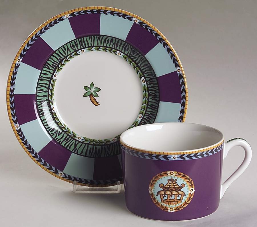 Katmandu Jumbo Cup & Saucer Set by Essex Collection-1