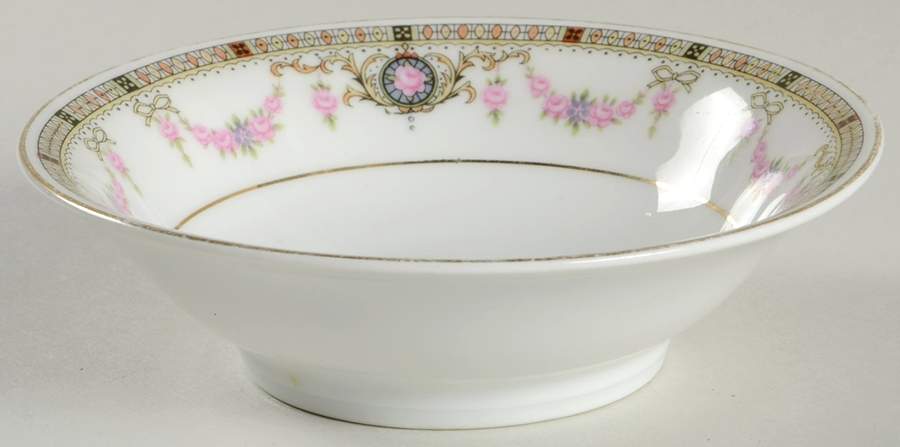 EAM21(WHITE RIM) Fruit/Dessert (Sauce) Bowl by E & A Muller-1