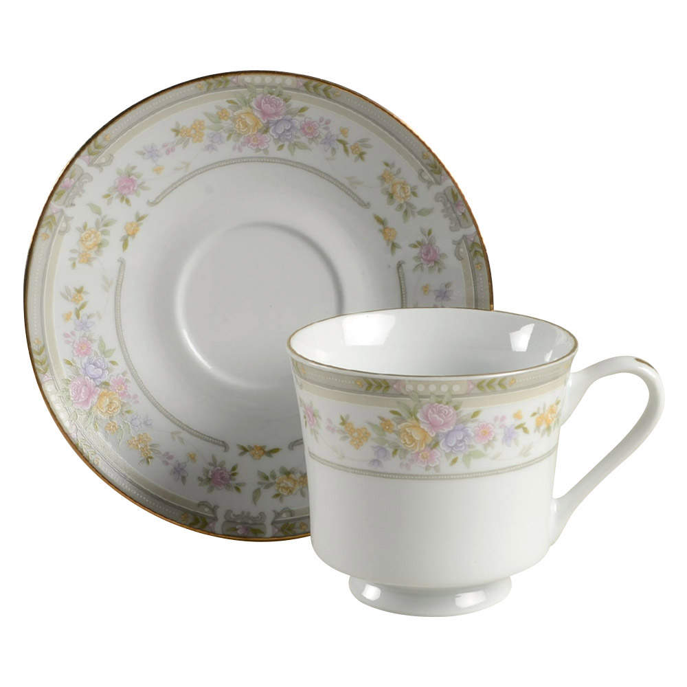 Manchester Footed Cup & Saucer Set by Excel-1