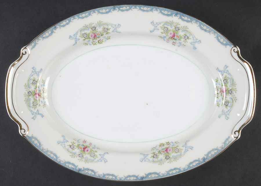 EMP47 11" Oval Serving Platter by Empress (Japan)-1