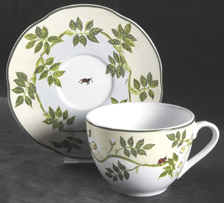 Robin's Nest Flat Cup & Saucer Set by Essex Collection-1