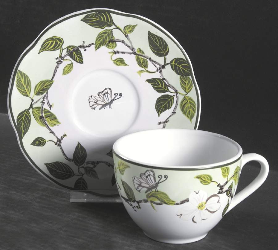 Robin's Nest Flat Cup & Saucer Set by Essex Collection-1